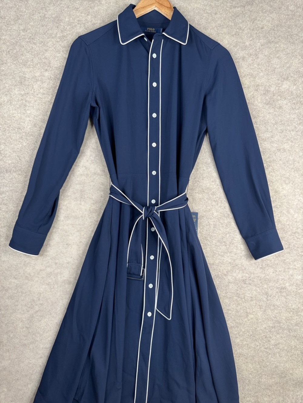 Polo by Ralph Lauren Navy Dress with White Piping